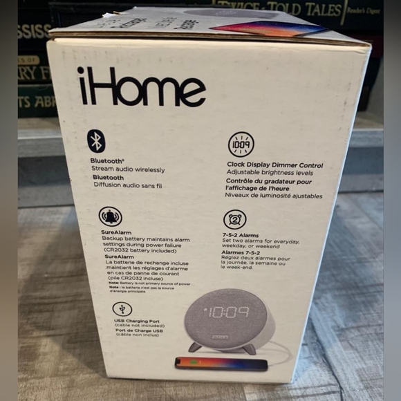 iHOME POWERCLCOK BT ALARM CLOCK + DUAL USB CHARGING & AMBIENT LIGHT – IBT235GC - Picture 2 of 2